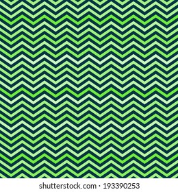 Seamless green vector geometric ethnic zigzag pattern