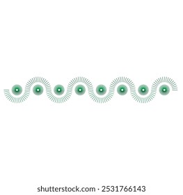 Seamless green vector geometric pattern Isolated botanic seamless pattern