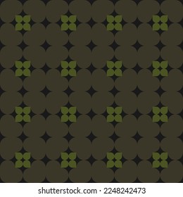patrón geométrico victoriano verde sin soldadura con adorno de mosaico