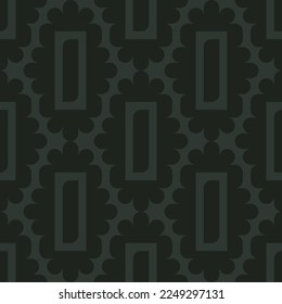 seamless green victorian geometric pattern with mosaic ornament