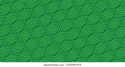 Seamless green vineyard pattern with organic wavy lines of grape fields. Eco‑friendly farm texture, abstract striped landscape, natural agriculture background, botanical vector design for rustic decor