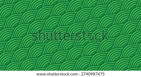 Seamless green vineyard pattern with organic wavy lines of grape fields. Eco‑friendly farm texture, abstract striped landscape, natural agriculture background, botanical vector design for rustic decor