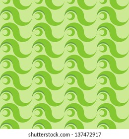 seamless green wave abstract background vector