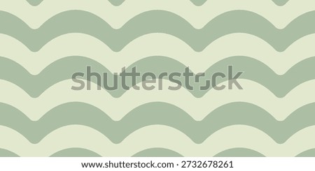 Seamless Green Wavy Pattern Abstract Background