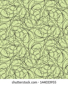 Seamless green whirlpool cobweb pattern