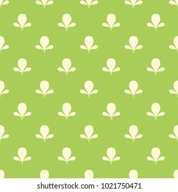 Seamless green and white abstract ornate textile geometrical pattern vector