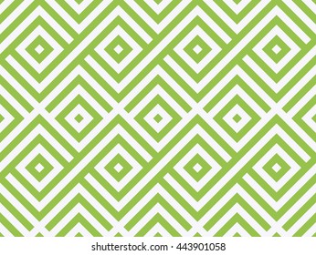 Seamless Green And White African Geometric Op Art Pattern Vector