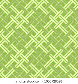 Seamless green and white diagonal vintage textile plaid pattern vector