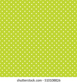 Seamless Green and White Dot Pattern