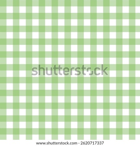 A seamless green and white gingham check pattern