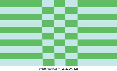 Patrón de guinga verde y blanco sin costuras con un diseño geométrico a cuadros adecuado para un mantel de picnic textil o Ilustración vectorial de fondo de azulejo cuadrado vintage