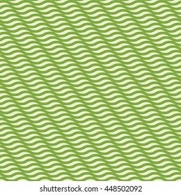 Seamless green and white optical illusion waves pattern vector