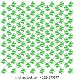 Seamless green wine saint patrick patern