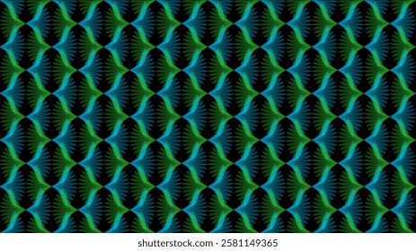 A seamless green-blue texture consisting of a combination of ellipses.