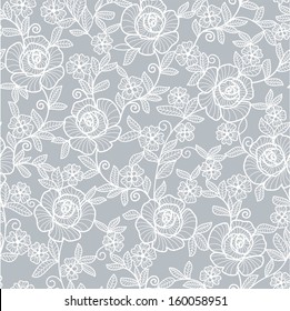 seamless grey abstract floral background