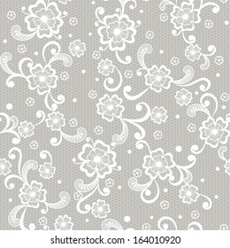 seamless grey abstract floral background