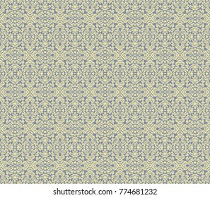 Seamless grey background with olive pattern in baroque style. Vector retro illustration. Ideal for printing on fabric or paper.