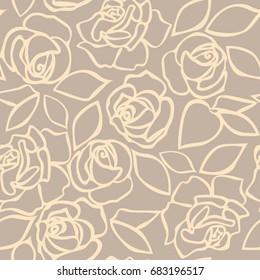 seamless grey background with roses