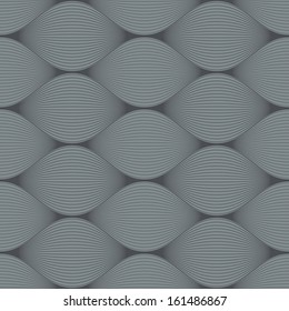 Patrón vectorial de la ilusión de la abertura gris sin brillo.