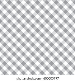 Seamless Grey Gingham Fabric Textile Pattern