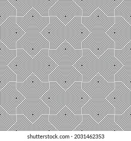 patrón de deco de arte gris hexagonal