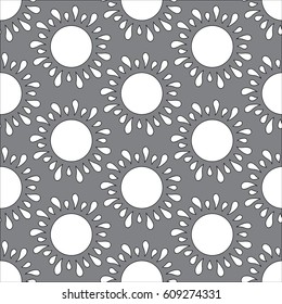 Seamless grey retro vector floral pattern, can be used for wallpaper, pattern fills, web page background, surface textures