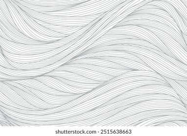 Fondo gris y blanco sin fisuras con Formas y colores abstractos. Ondas estilizadas.    Moderno Fondo de pantalla digital con ondas grises, semitonos.