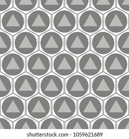 Seamless grey and white hexgonal pattern