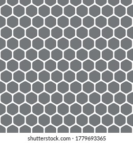 seamless grey and white honeycomb pattern. pattern for web, printing, fashion, fabric, decoration, clothing, background. simple and beautiful illustration