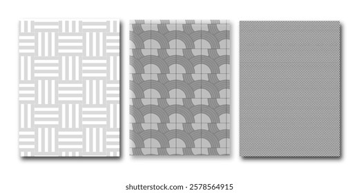 Seamless grey and white weave pattern