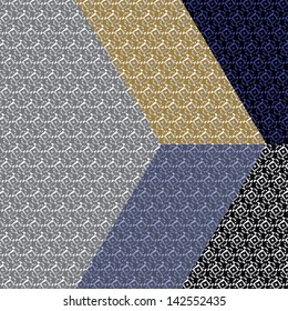 seamless greyscale transparent pattern above various objects