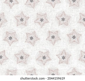 nahtlose, kalidoskopische Graubündel für strukturierte Sternhintergründe und Wallpaper.Weihnachtskomposition. Dekorationen auf weißem Hintergrund. Weihnachten, Winter, neues Jahr Konzept.