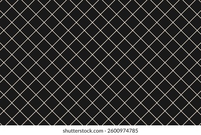 Seamless grid, Abstract checkered on black background.