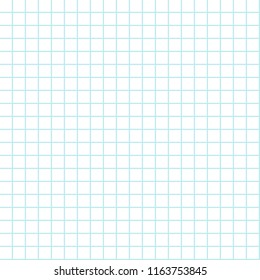 seamless grid background lined sheet of paper for print or design for back to school holiday, vector illustration
