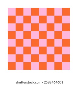 Seamless grid of checkered squares or pixels in repeating vector pattern