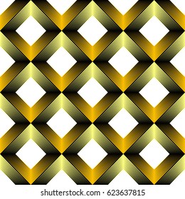 Seamless Grid Graphic Design. 3d Abstract Vector Background. Gradient Decorative Wallpaper