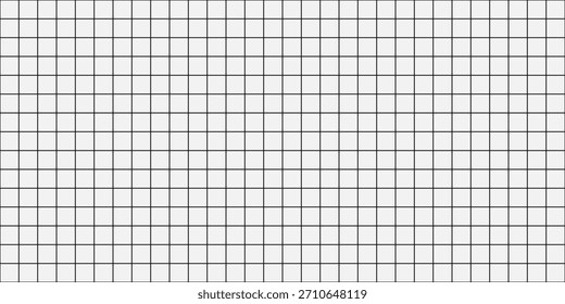 Folha com linha de grade e sem emenda do plano de fundo de papel. Cor cinza de papel notebook xadrez