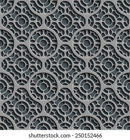 Seamless Grid Pattern. Abstract Gray Background. Vector Regular Texture