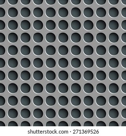 Seamless Grid Pattern. Abstract Gray Background. Vector Regular Texture