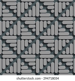 Seamless Grid Pattern. Abstract Gray Background. Vector Regular Texture