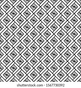 Seamless grid pattern background. white color pattern design and black background. vector, eps 10