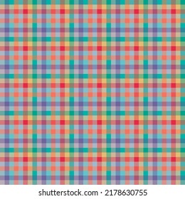 Seamless grid  pattern design. Ornament pattern suitable for fabric, illustration, paper print, wallpaper. Warm colour style.