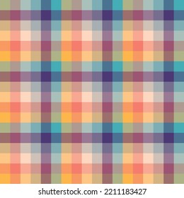 Seamless grid  pattern design. Ornament pattern suitable for fabric, illustration, paper print, wallpaper. Warm colour style.