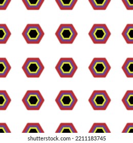 Seamless grid  pattern design. Ornament pattern suitable for fabric, illustration, paper print, wallpaper. Warm colour style.