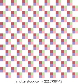 Seamless grid  pattern design. Ornament pattern suitable for fabric, illustration, paper print, wallpaper. Warm colour style.