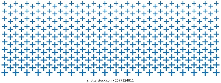Seamless grid pattern. Halftone black and white greek cross pattern background. Abstract geometric texture with faded black and white rectangle prints.  Mathematic sign minimalist. Vector illustration