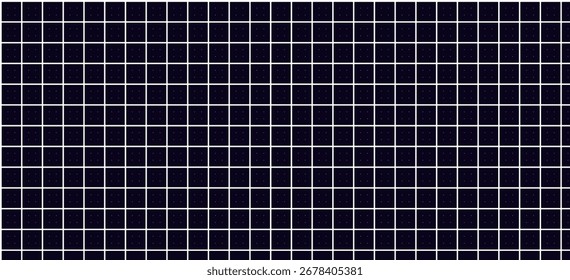 Seamless grid pattern with small rectangles on a dark background.