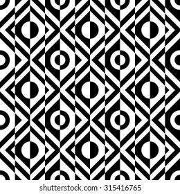 Seamless Grid Pattern. Vector Black and White Background. Regular Texture
