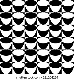 Seamless Grid Pattern. Vector Black and White Background. Regular Texture