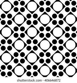 Seamless Grid Pattern. Vector Black and White Background. Regular Texture